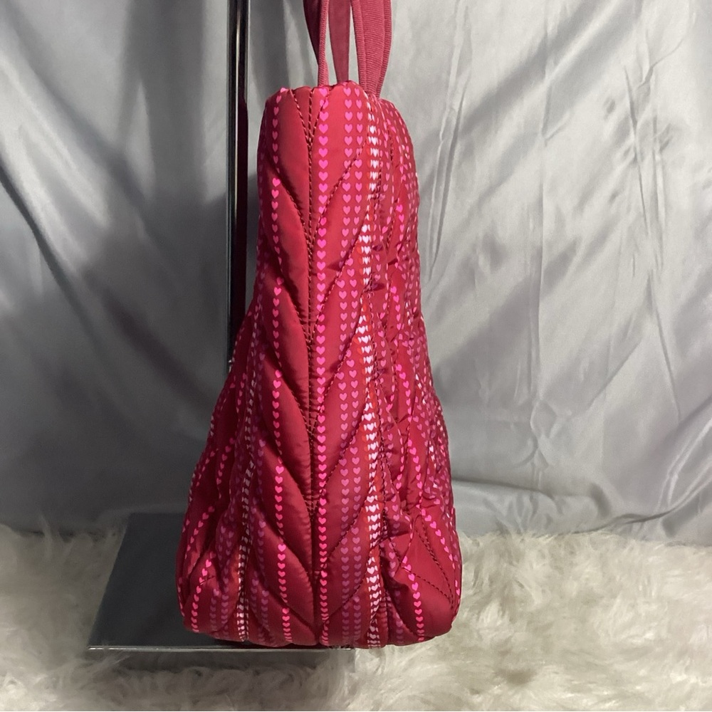 Kate Spade Nylon Red Heart Striped Satchel Shoulder Bag EUC - Picture 8 of 14